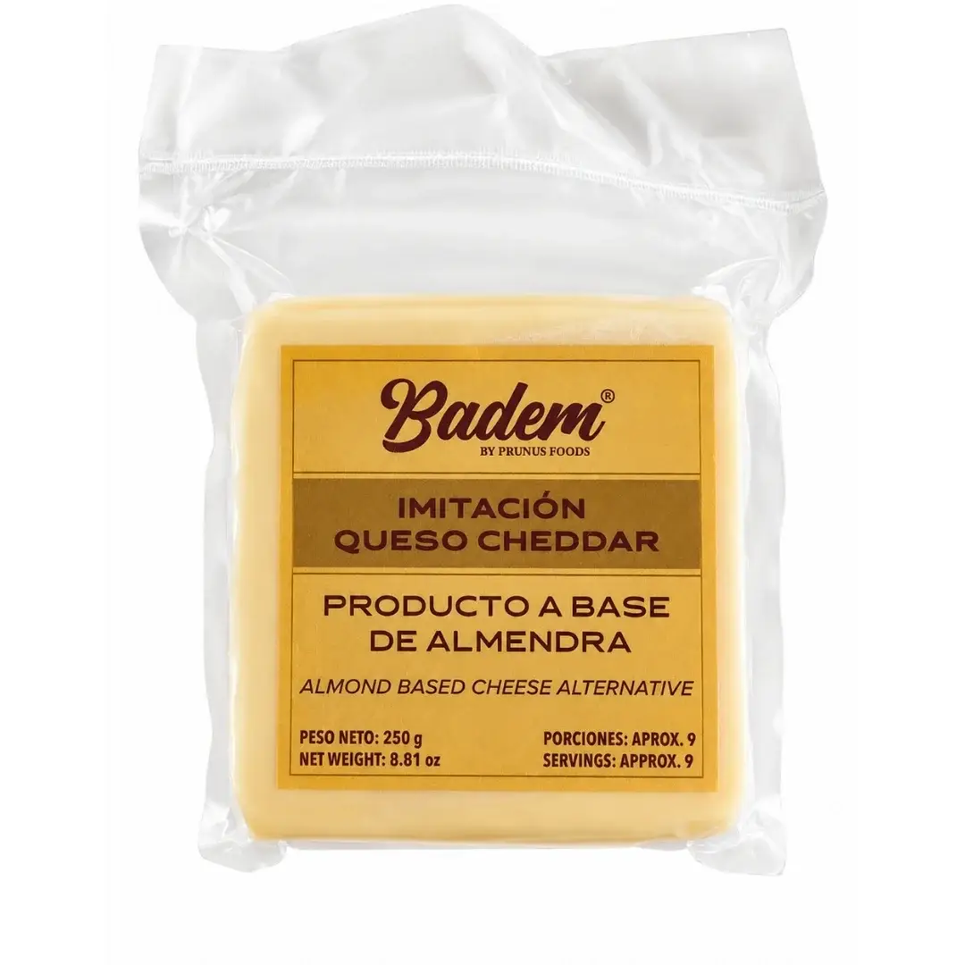 Queso de Almendras Cheddar Premium Tajado – Badem – 250Grs